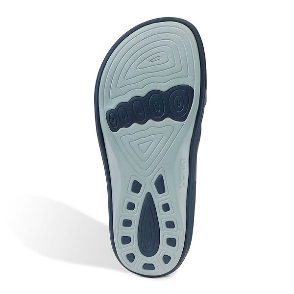 Aetrex Men's Bali Orthotic Slippers Navy Sandals UK 9843-477